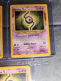 POKEMON LOT OF 5 UNOWN VINTAGE CARDS - Image 4