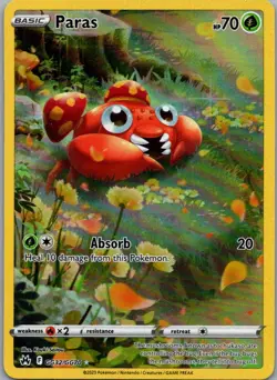 Paras GG32/GG70 Holo Crown Zenith Galarian Gallery Pokemon NM - Image 1