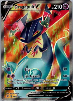 Dragapult V 183/192 Rare Ultra Rebel Clash Pokemon Near Mint - Image 1