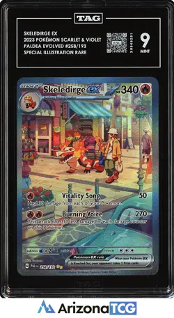Pokemon 2023 Skeledirge ex 258/193 SIR Paldea Evolved TAG 9 - Image 1