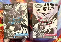 2 Pokemon TCG SV10.5 Black Bolt & White Flare Booster Bundle Lot Sealed New - Image 1
