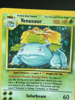 Pokemon TCG Venusaur 15/102 Base Set Holo Rare LP - Image 4