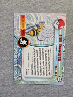 Beedrill #15 Topps TV Animation Edition Pokemon Blue Label - Image 2