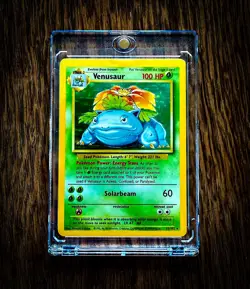Pokemon TCG Venusaur 15/102 Base Holo Rare WOTC Vintage 1999 Unlimited 151 MP/LP - Image 1