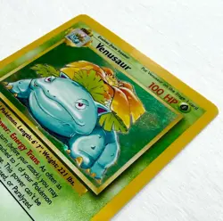 Pokemon TCG Venusaur 15/102 Base Holo Rare WOTC Vintage 1999 Unlimited 151 MP/LP - Image 4