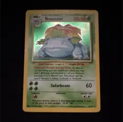 Venusaur 15/102 Base Set Stage 2 Holo Rare 100 HP Solarbeam Pokemon TCG - Image 1