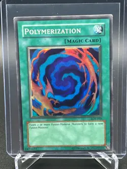 Yugioh TCG Polymerization LOB-059 Super Rare MP Holo - Image 1