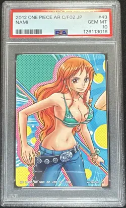 2012 One Piece AR Carddass Bandai F02 Japan Nami 43 PSA10 - Image 1