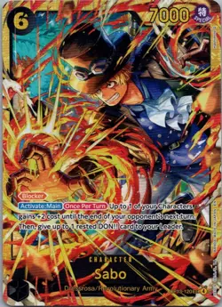 Sabo (120) OP13-120 Secret Rare Carrying On His Will One Piece Near Mint - Image 1