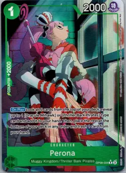 Perona (Parallel) OP09-034 Rare Emperors in the New World One Piece Near Mint - Image 1