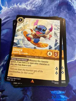 Stitch - Carefree Snowboarder Winterspell 4x x4 Disney Lorcana Playset - Image 1