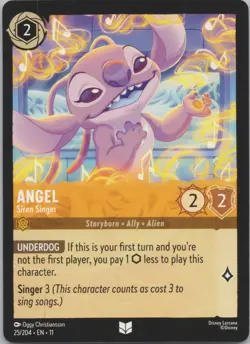 Disney Lorcana Winterspell (11) - Playset (4) #25 Angel - Siren Singer - Image 2