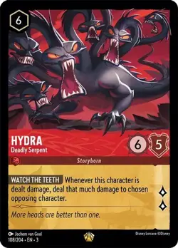 HYDRA Deadly Serpent Legendary #108/204 EN 3 INTO THE INKLANDS Disney Lorcana - Image 1