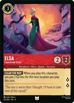 DISNEY LORCANA TCG - Winterspell - Elsa Concerned Sister - Uncommon 125/204 - Image 1