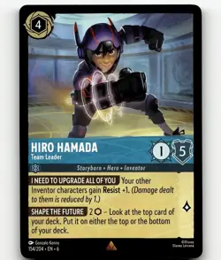 Disney Lorcana Hiro Hamada - Team Leader - Azurite Sea - Image 1