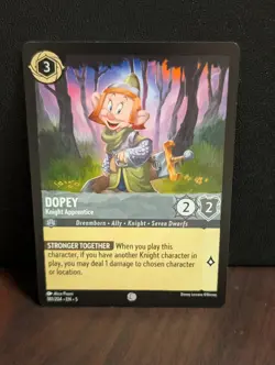 Disney Lorcana Shimmering Skies Dopey Knight Apprentice 181/204 Non Foil - Image 1
