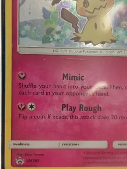 Mimikyu Holo Promo Pokemon Card SM163 2019 TCG CCG- Preowned Card With Sleeve - Image 4