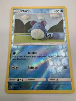 Marill 34/147 Reverse Holo SM - Burning Shadows Pokemon Card - Image 1