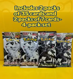 Pokemon Card Black Bolt & White Flare Deluxe Set of 4 Packs sv11B sv11W Japanese - Image 1