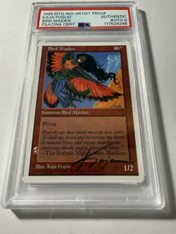 Bird Maiden 4th MTG Vintage Autograph PSA Authentic PSA 8 AUTO - Image 1