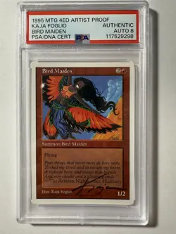 Bird Maiden 4th MTG Vintage Autograph PSA Authentic PSA 8 AUTO - Image 2