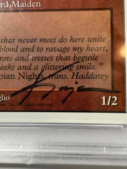 Bird Maiden 4th MTG Vintage Autograph PSA Authentic PSA 8 AUTO - Image 3