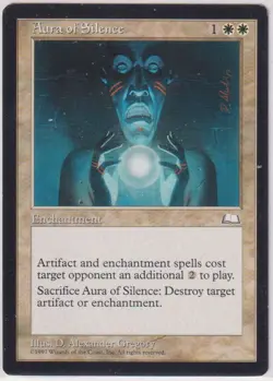 Aura of Silence - MTG- Weatherlight - Lightly Played - Magic The Gathering - Image 1