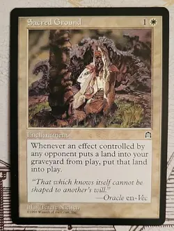 MTG Sacred Ground x1 LP ~Stronghold (Magic the Gathering)*Free Shipping* - Image 1