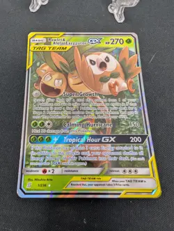 Pokemon TCG Rowlet & Alolan Exeggutor GX Ultra Rare 1/236 Sm-Unified Minds Holo - Image 4