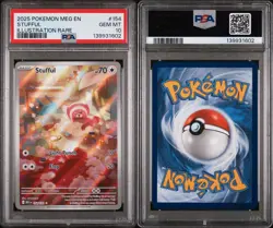 PSA 10 Gem Mint Stufful Illustration Rare #154 Pokemon Mega Evolution 2025 - Image 3