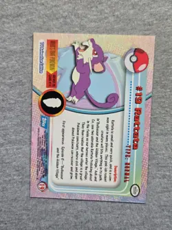 Rattata #19 Topps Blue Label TV Animation Edition Non Holo Pokemon 1999 - Image 2