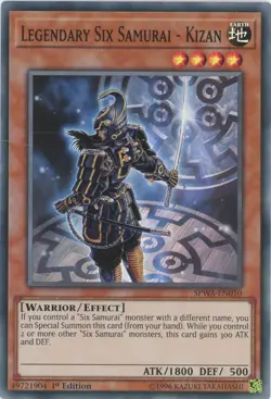 Yugioh Legendary Six Samurai - Kizan SPWA-EN010 Super Rare LP - Image 1