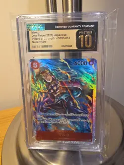 2023 One Piece Marco OP03-013 Super Rare CGC Pristine 10 - Image 1