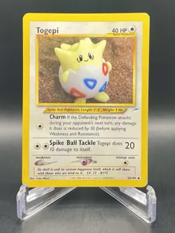 Togepi 56/105 Neo Destiny (2001) Yuka Morii Art Card Vintage WOTC Pokemon TCG - Image 1