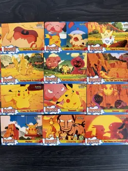 Pikachus Vacation Topps Set Complete 18 Cards NM-LP Blue Logo - Image 3