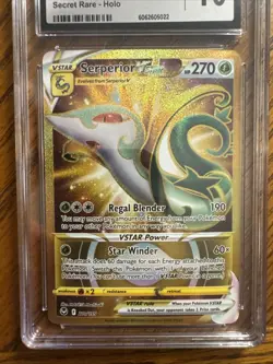 CGC-graded Serperior VSTAR Secret Rare Pokemon card from the 2022 - Image 3