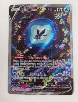 Pokemon Lumineon V Full Art Trading Card Crown Zenith Galarian Gallery GG39/GG70 - Image 1