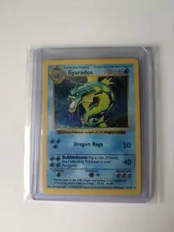 1999 Pokemon TCG Gyarados Base Set Shadowless Holo Rare Card 6/102 - Image 1
