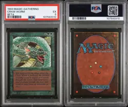 1993 Magic: The Gathering - Limited Edition Beta Craw Wurm PSA 5 - Image 3
