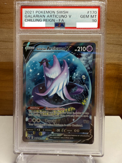 2021 Pokemon SWSH: #170 Galarian Articuno V – Full Art – PSA 10 - Image 1