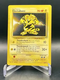 Electabuzz 20/102 Base Set Unlimited (1999) Rare Vintage WOTC Pokemon TCG - Image 1