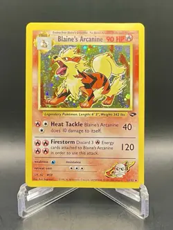 Blaine's Arcanine 1/132 Gym Challenge (2000) Holo Rare Vintage WOTC Pokemon TCG - Image 1