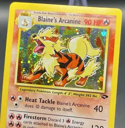 Blaine's Arcanine 1/132 Gym Challenge (2000) Holo Rare Vintage WOTC Pokemon TCG - Image 5