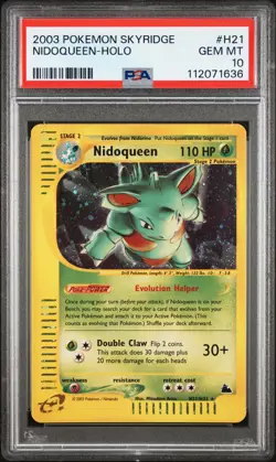 2003 POKEMON SKYRIDGE #H21 NIDOQUEEN-HOLO PSA 10 - Image 1