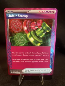 Holo Unfair Stamp 165/167 ACE SPEC Rare Twilight Masquerade Pokemon TCG - Image 1