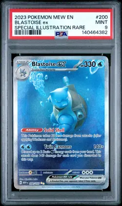 2023 Pokemon English 151 Blastoise EX Special Illustration Rare PSA 9 #200 SIR - Image 1