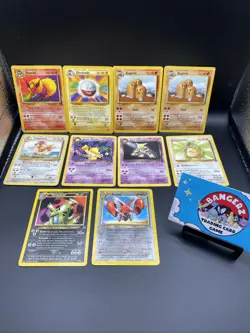 Pokemon TCG Non Holo Rare Vintage WOTC Lot - Image 1