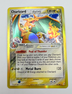 Pokemon TCG Charizard (4/100 Crystal Guardians Holo Rare) PRINT LINE ERROR NM - Image 1