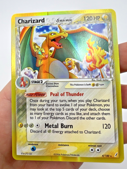 Pokemon TCG Charizard (4/100 Crystal Guardians Holo Rare) PRINT LINE ERROR NM - Image 2