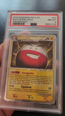 ELECTRODE - PSA 8 - 2010 Pokemon HeartGold & SoulSilver Triumphant - #93/102 - Image 2